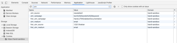 Test UTM parameters