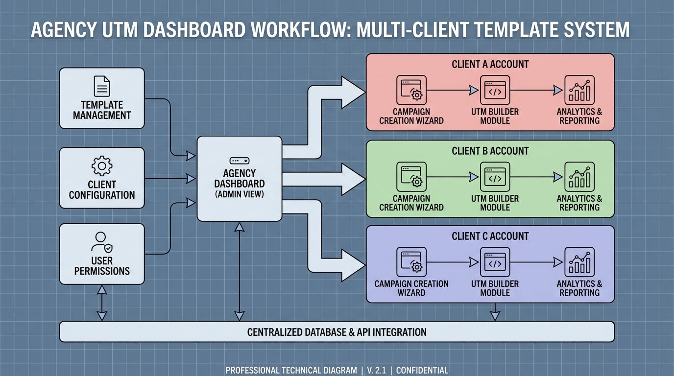 UTM template system for agencies