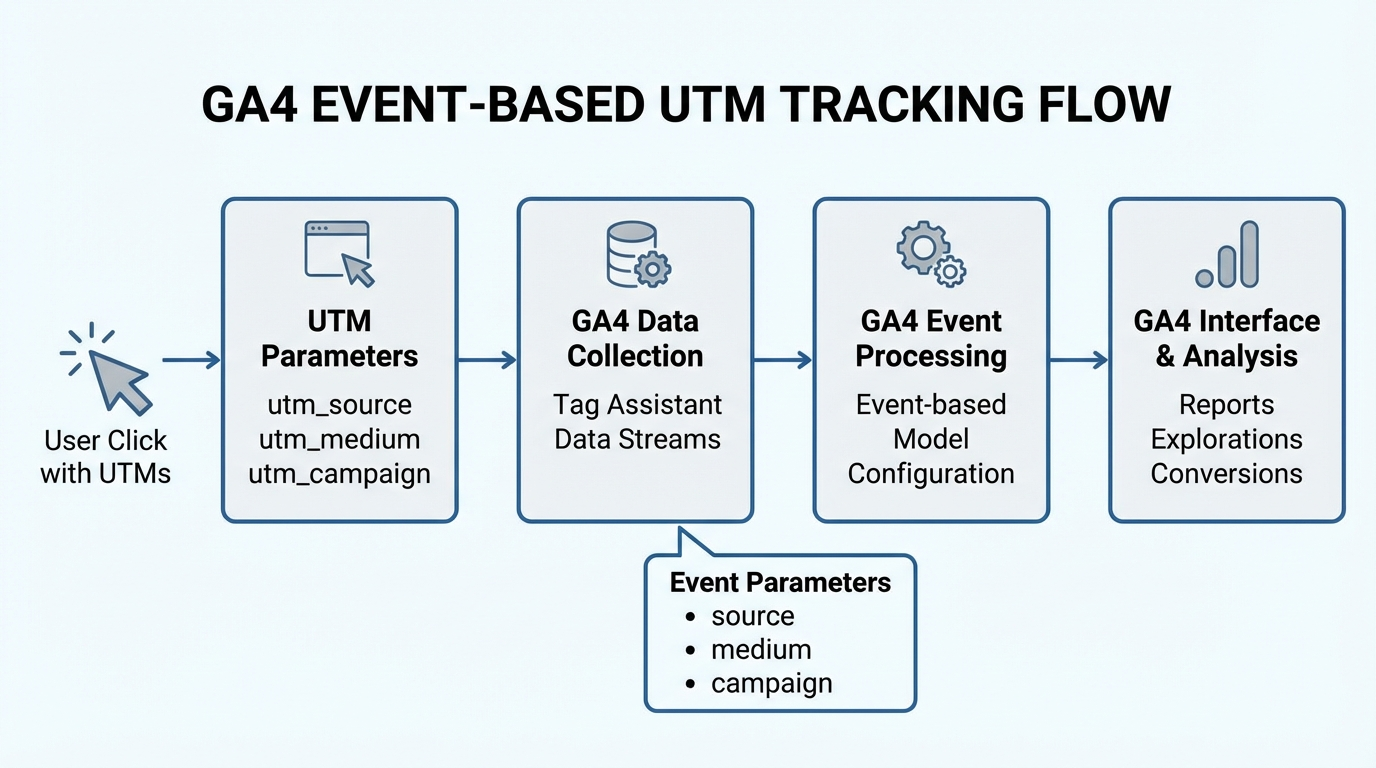 GA4 event-based UTM tracking explained