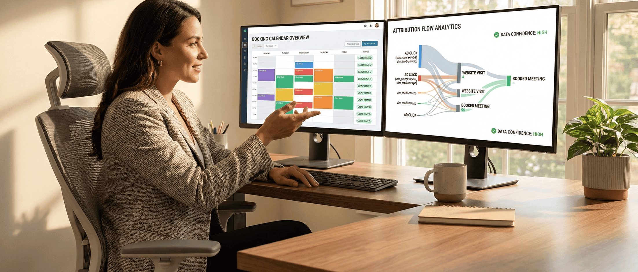 Calendly booking attribution with UTM continuity