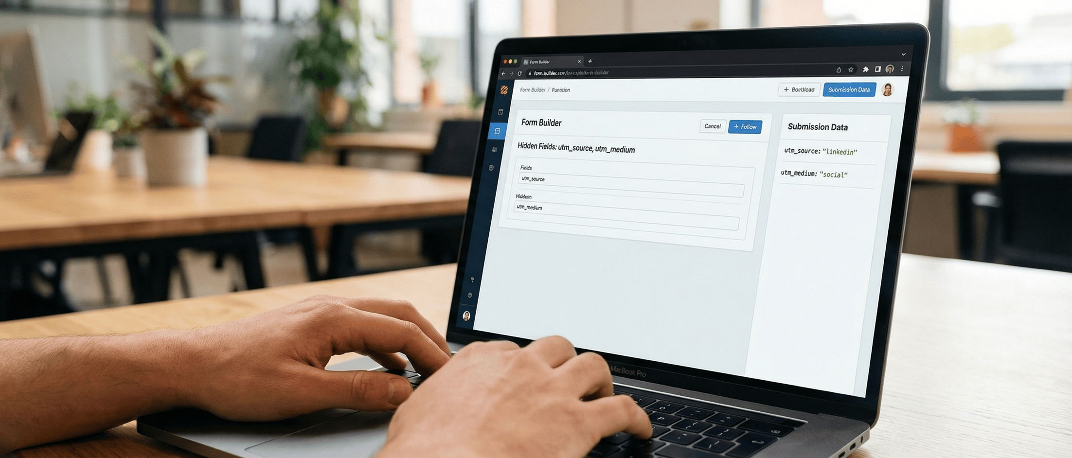 Elementor hidden field UTM configuration