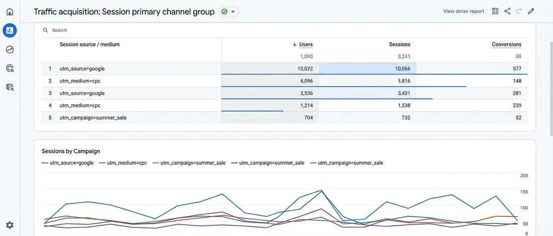 Google Analytics 4 UTM tracking setup